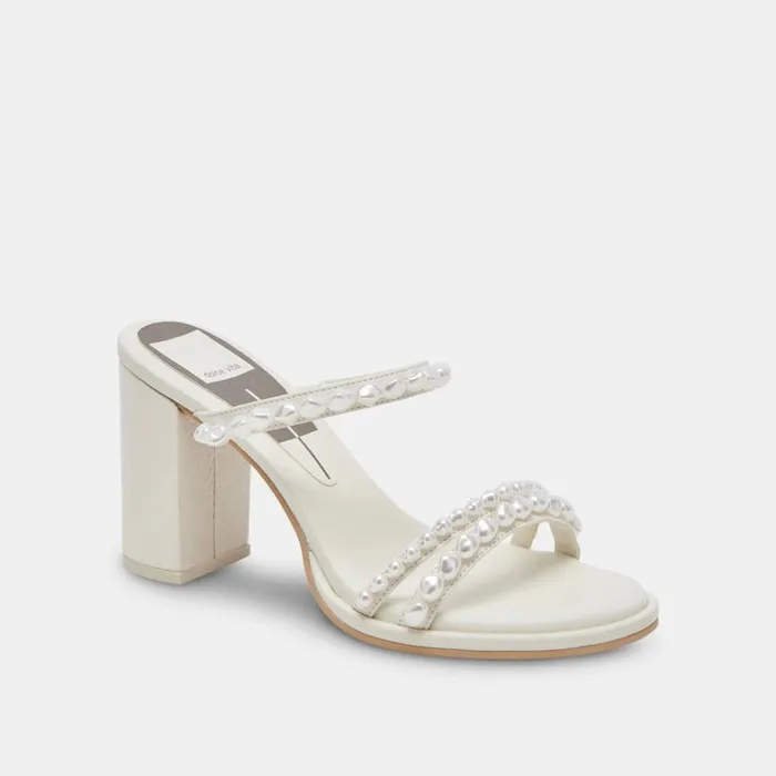 Heels Women Dolce Vita Barrit Pearl Heels Vanilla Pearls