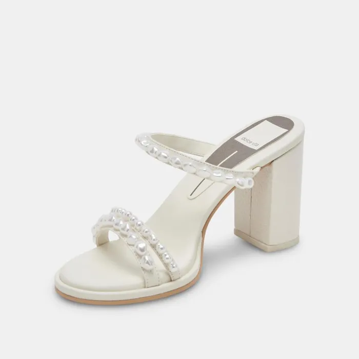 Heels Women Dolce Vita Barrit Pearl Heels Vanilla Pearls
