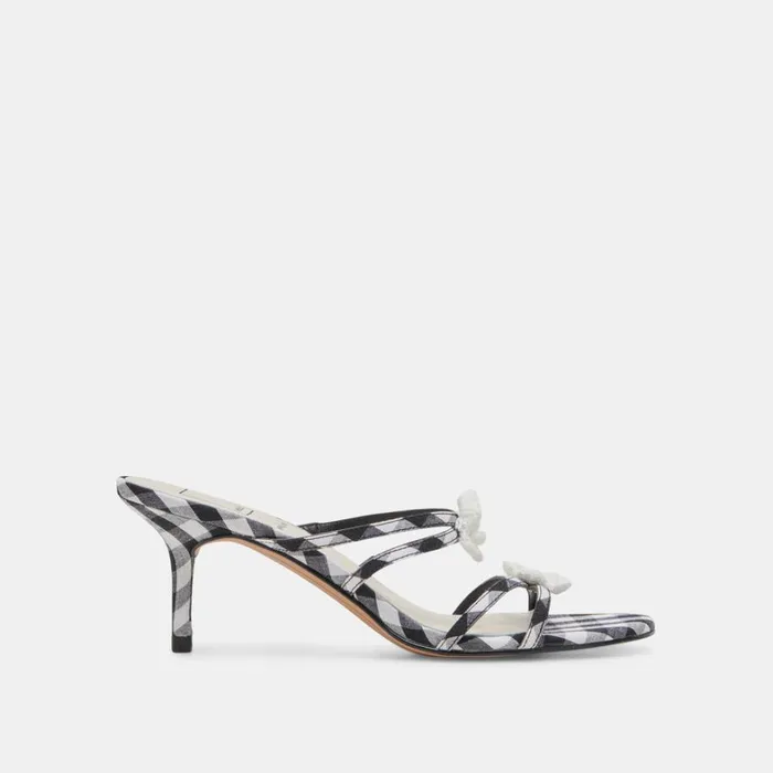 Heels Women Dolce Vita Bete Heels Black White Gingham