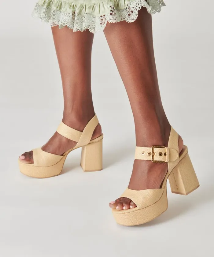 Heels Women Dolce Vita Bobby Heels Natural Raffia