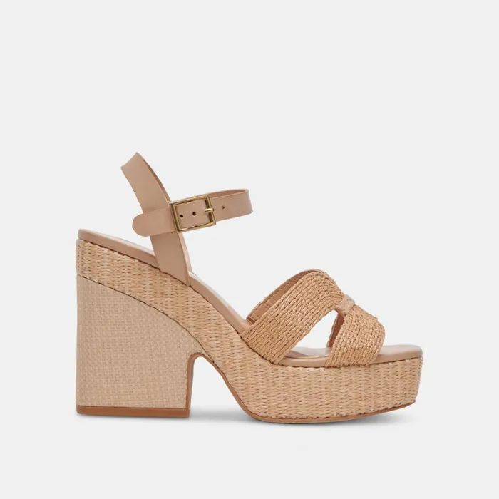 Heels Women Dolce Vita Cale Heels Lt Natural Raffia