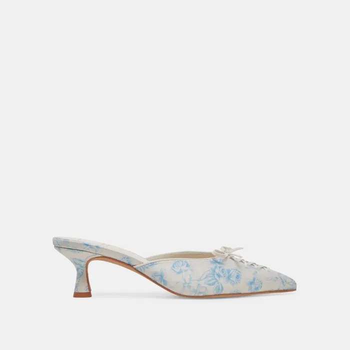 Heels Women Dolce Vita Camile Heels Blue Floral Fabric
