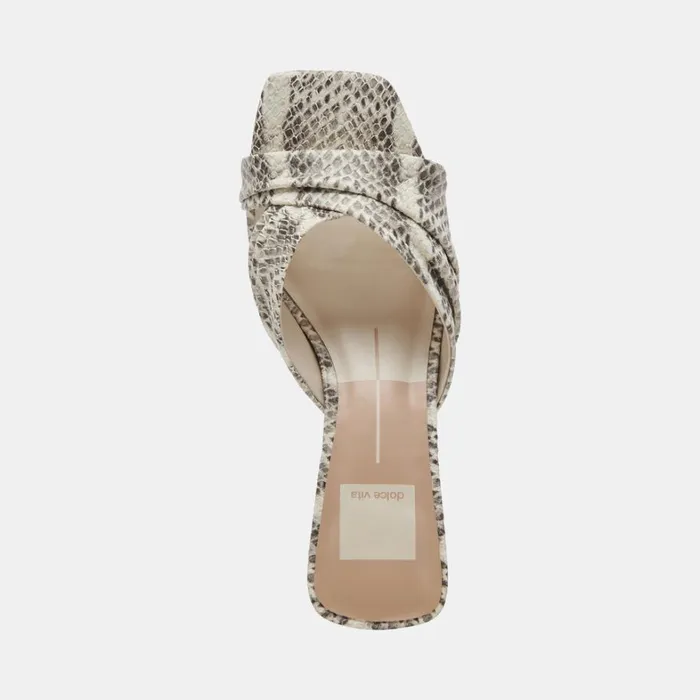 Heels Women Dolce Vita Carlan Heels Grey White Embossed Snake