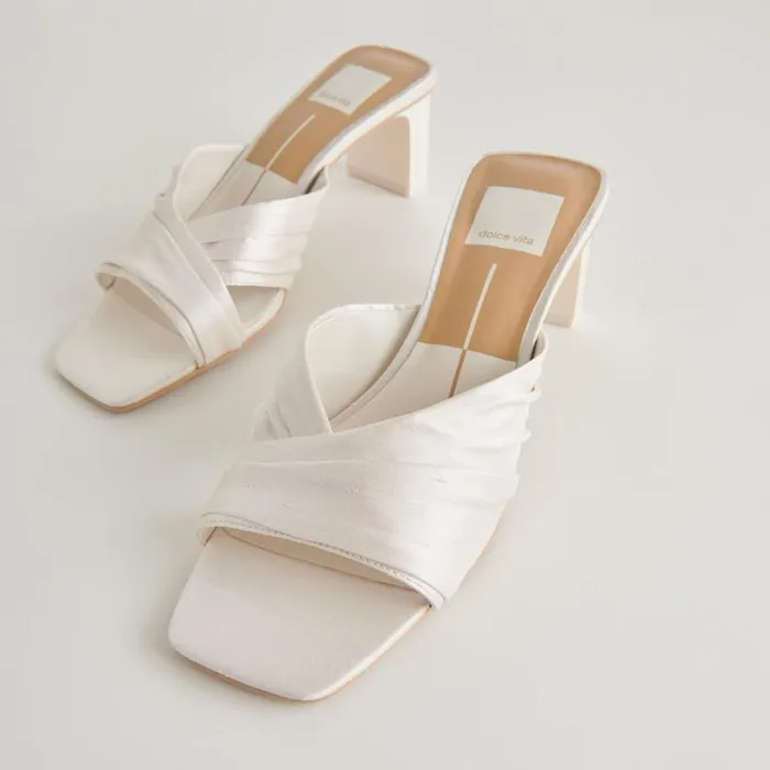 Heels Women Dolce Vita Carlan Heels Off White Silk