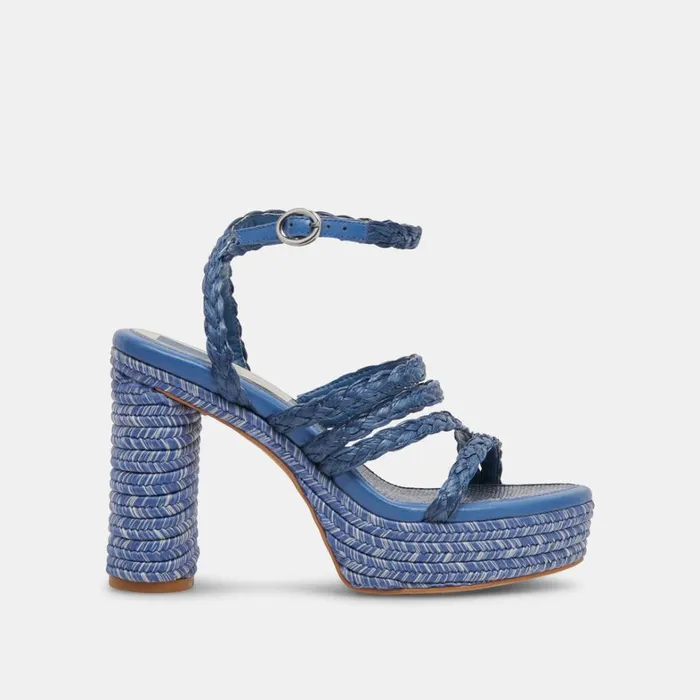 Heels Women Dolce Vita Catina Heels Blue Raffia