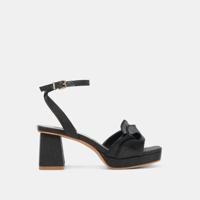 Heels Women Dolce Vita Cheer Heels Black Raffia