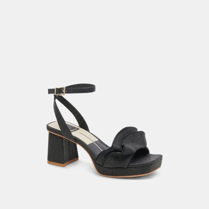 Heels Women Dolce Vita Cheer Heels Black Raffia