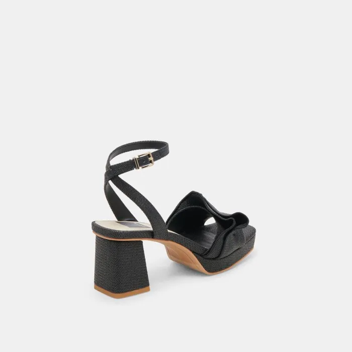 Heels Women Dolce Vita Cheer Heels Black Raffia