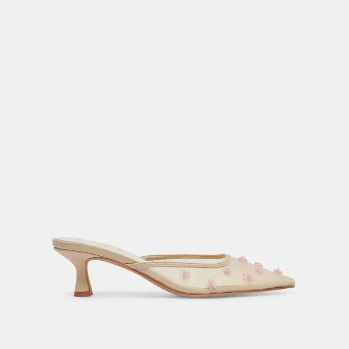 Heels Women Dolce Vita Claire Heels French Vanilla Mesh