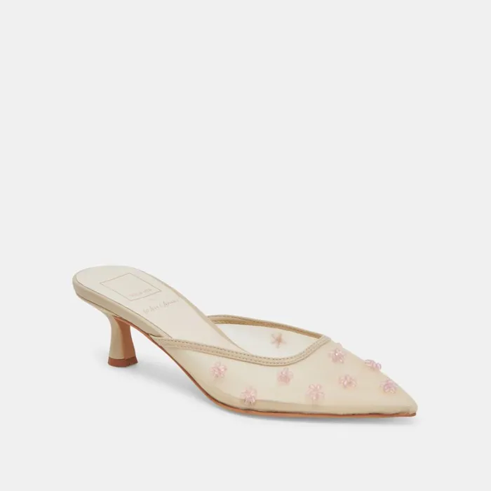 Heels Women Dolce Vita Claire Heels French Vanilla Mesh