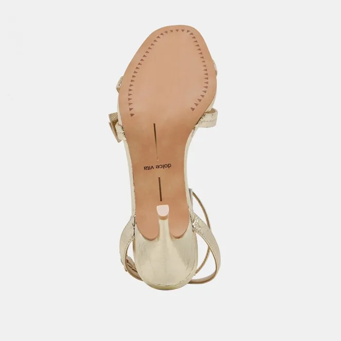 Heels Women Dolce Vita Galor Heels Gold Distressed Leather