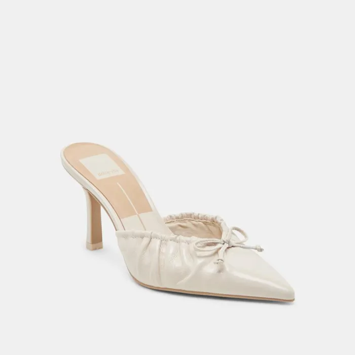 Heels Women Dolce Vita Kairi Heels Ivory Crinkle Patent