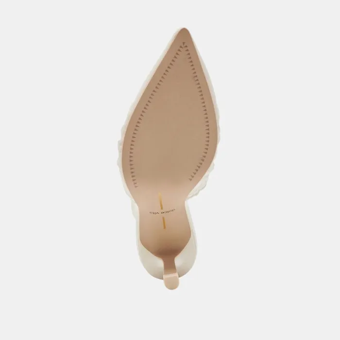 Heels Women Dolce Vita Kairi Heels Ivory Crinkle Patent