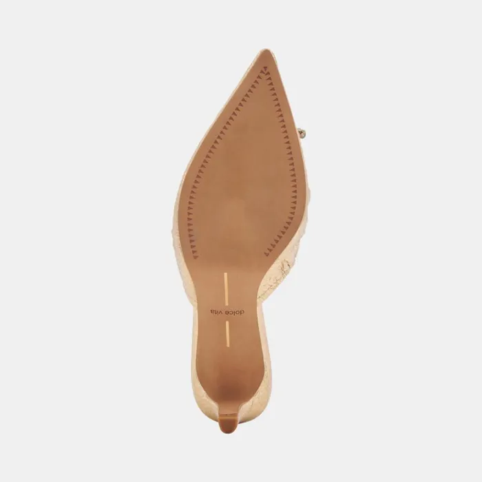 Heels Women Dolce Vita Kairi Mid Heels Gold Distressed Leather
