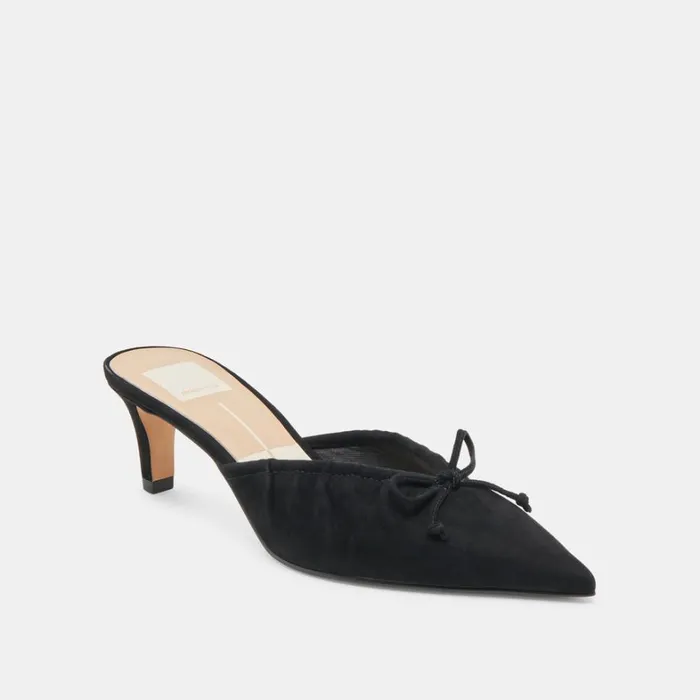 Heels Women Dolce Vita Kairi Mid Heels Onyx Suede