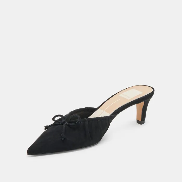 Heels Women Dolce Vita Kairi Mid Heels Onyx Suede