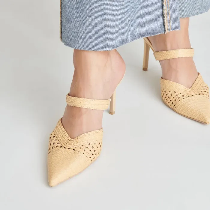 Heels Women Dolce Vita Kaline Heels Lt Natural Raffia