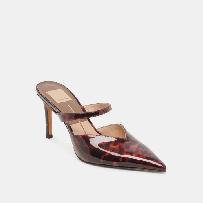 Heels Women Dolce Vita Kanika Heels Tortoise Patent Leather