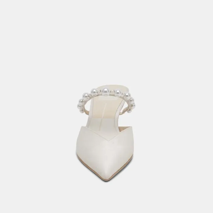 Heels Women Dolce Vita Kanika Pearl Mid Heels Vanilla Pearls