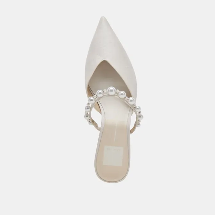 Heels Women Dolce Vita Kanika Pearl Mid Heels Vanilla Pearls