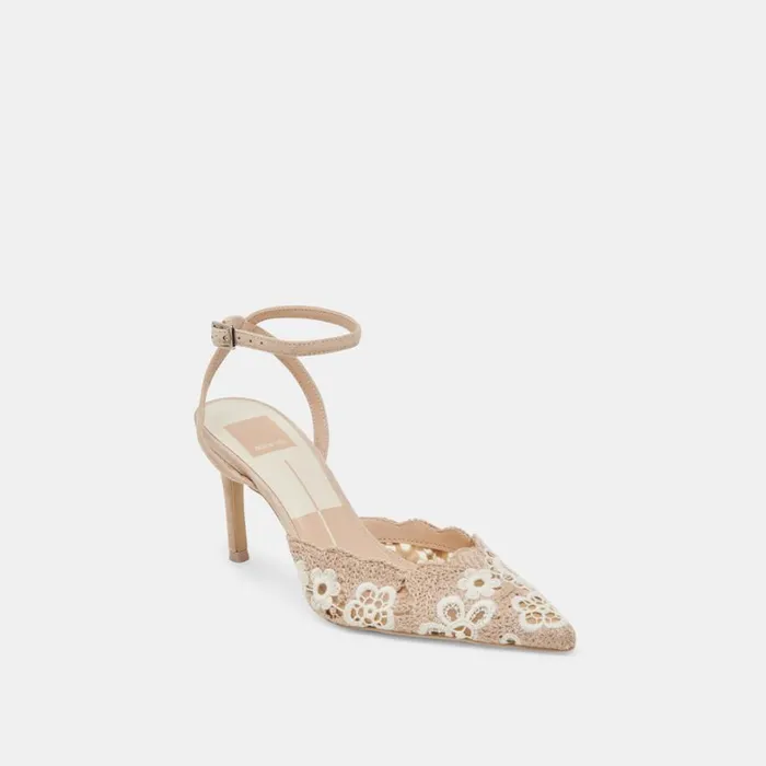 Heels Women Dolce Vita Kenedy Heels Taupe Multi Crochet