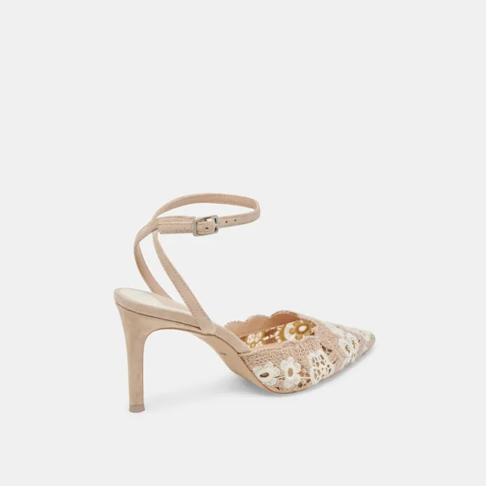 Heels Women Dolce Vita Kenedy Heels Taupe Multi Crochet