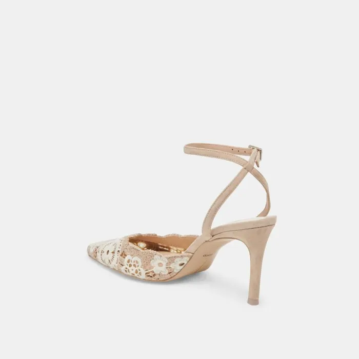 Heels Women Dolce Vita Kenedy Heels Taupe Multi Crochet