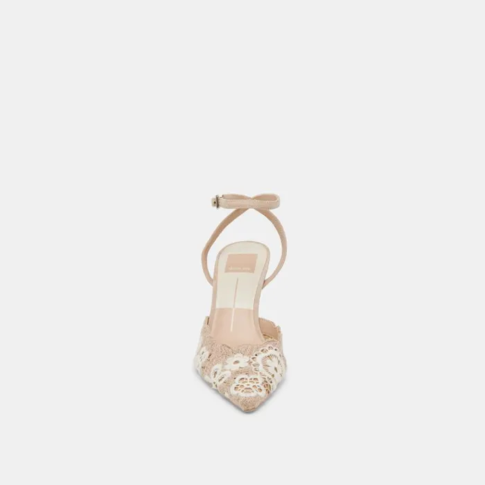 Heels Women Dolce Vita Kenedy Heels Taupe Multi Crochet
