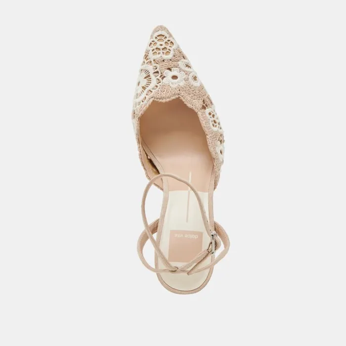Heels Women Dolce Vita Kenedy Heels Taupe Multi Crochet