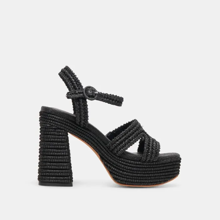 Heels Women Dolce Vita Lacye Heels Onyx Woven