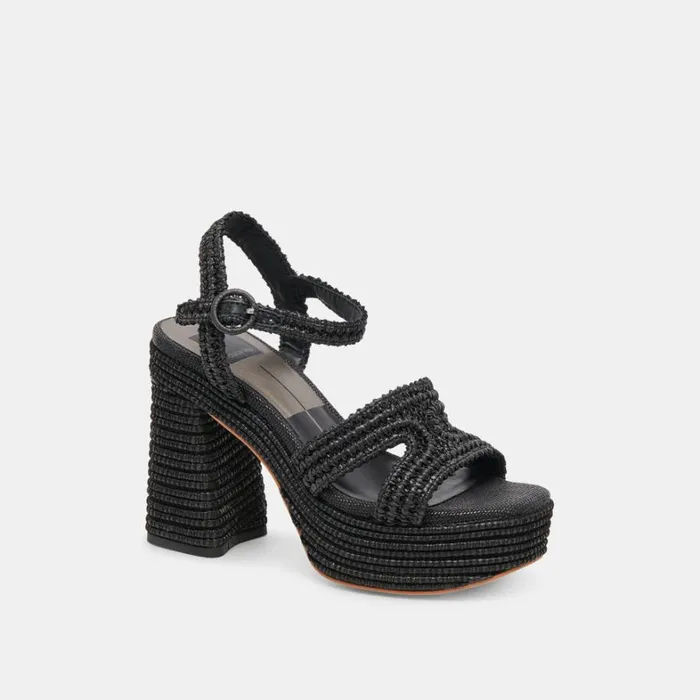 Heels Women Dolce Vita Lacye Heels Onyx Woven