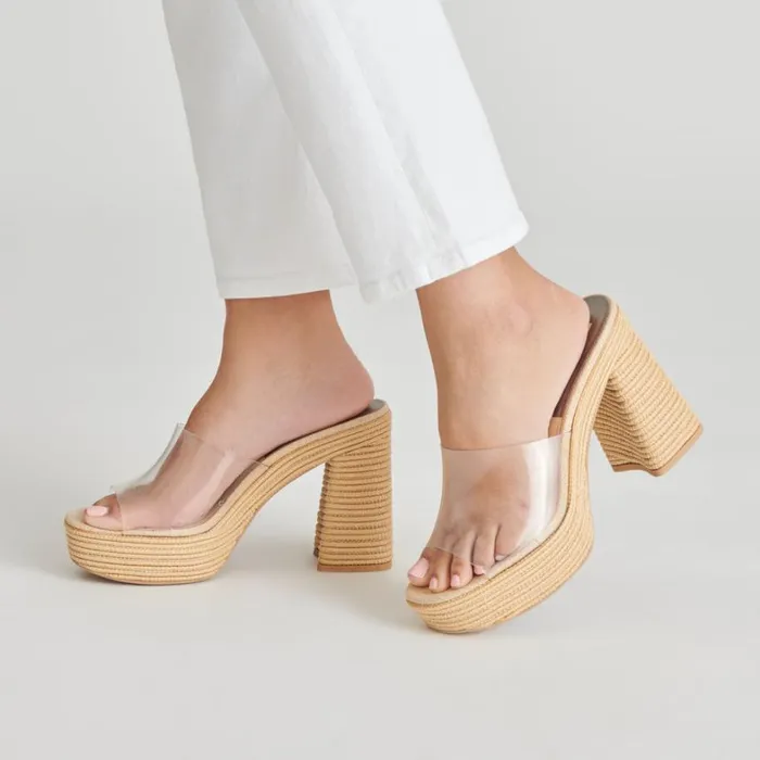 Heels Women Dolce Vita Lichia Heels Natural Vinyl