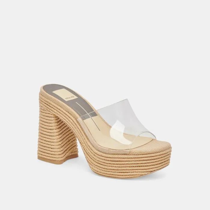Heels Women Dolce Vita Lichia Heels Natural Vinyl