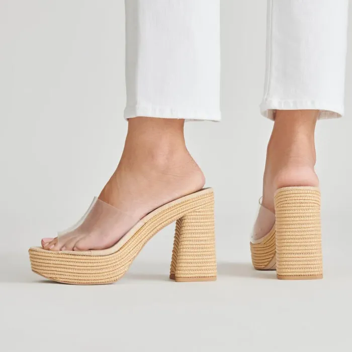 Heels Women Dolce Vita Lichia Heels Natural Vinyl