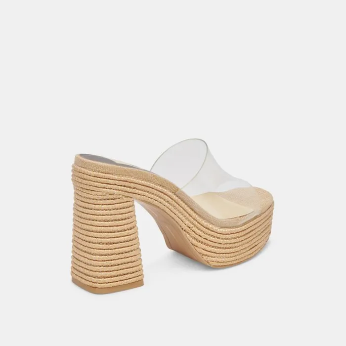 Heels Women Dolce Vita Lichia Heels Natural Vinyl