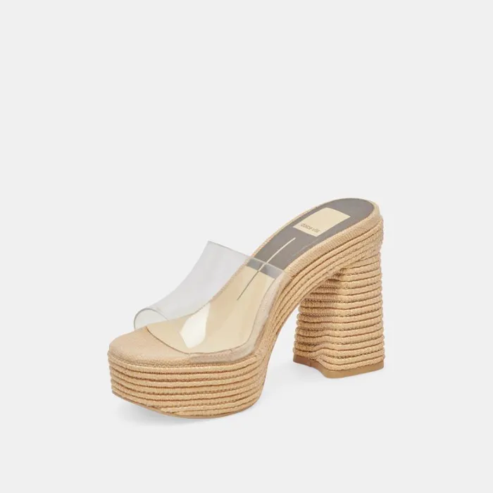 Heels Women Dolce Vita Lichia Heels Natural Vinyl