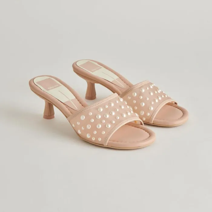 Heels Women Dolce Vita Meeza Pearl Heels Blush Mesh