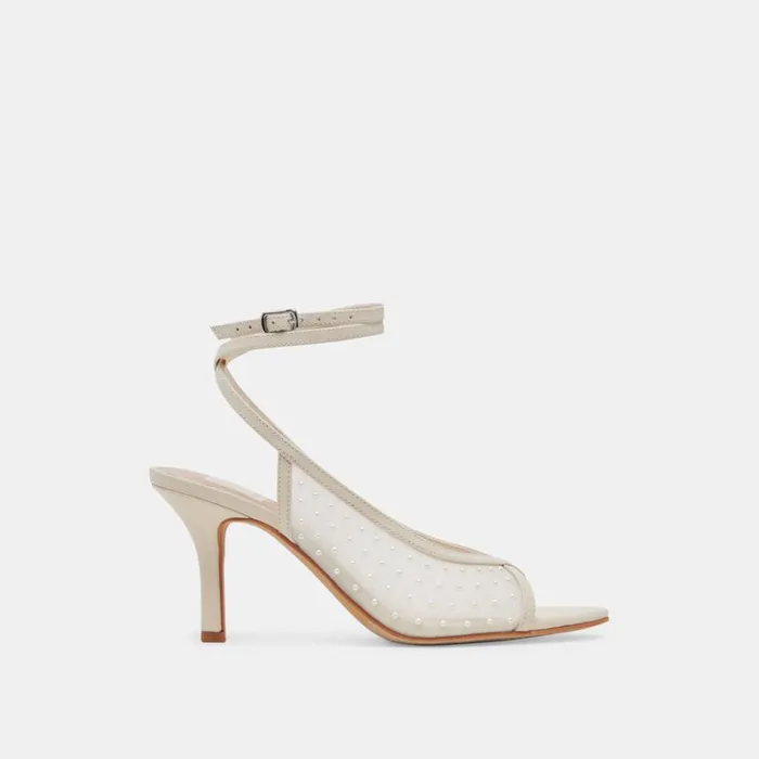Heels Women Dolce Vita Missy Pearl Heels Ivory Mesh