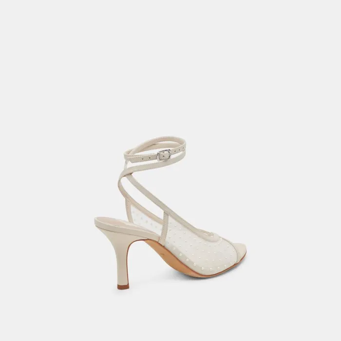 Heels Women Dolce Vita Missy Pearl Heels Ivory Mesh
