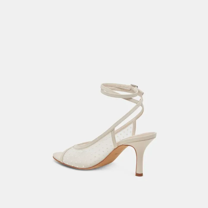 Heels Women Dolce Vita Missy Pearl Heels Ivory Mesh