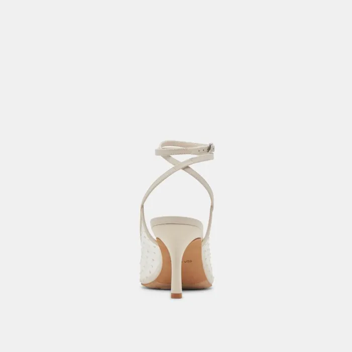 Heels Women Dolce Vita Missy Pearl Heels Ivory Mesh