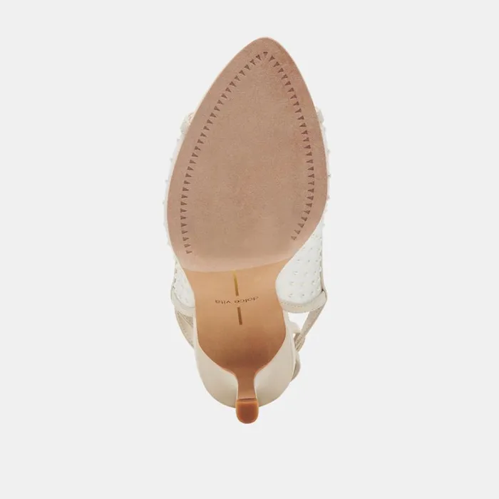 Heels Women Dolce Vita Missy Pearl Heels Ivory Mesh