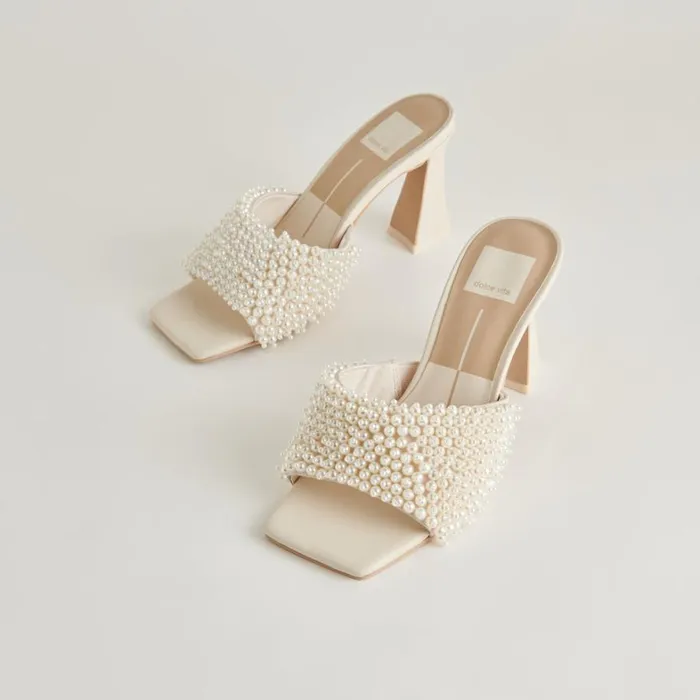 Heels Women Dolce Vita Nandy Pearl Heels Vanilla Pearls