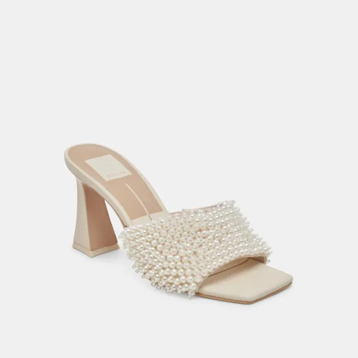 Heels Women Dolce Vita Nandy Pearl Heels Vanilla Pearls