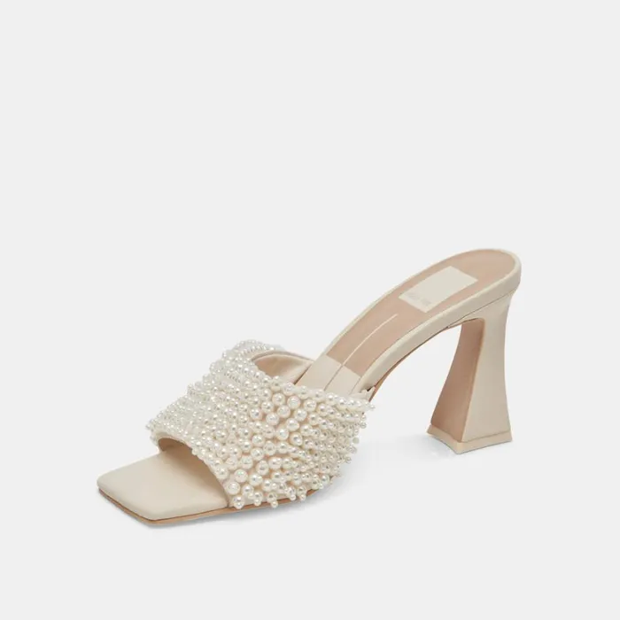 Heels Women Dolce Vita Nandy Pearl Heels Vanilla Pearls