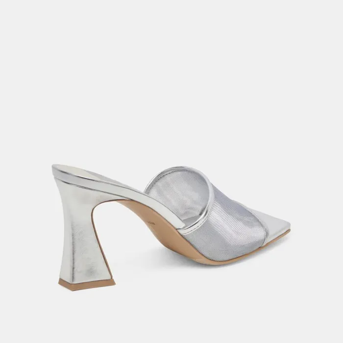 Heels Women Dolce Vita Narda Heels Silver Mesh