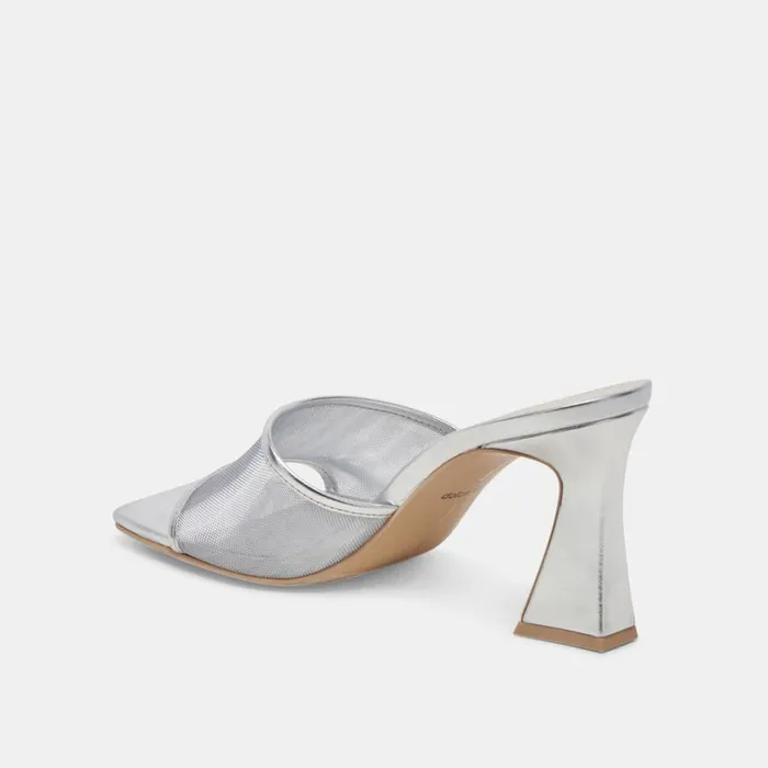 Heels Women Dolce Vita Narda Heels Silver Mesh