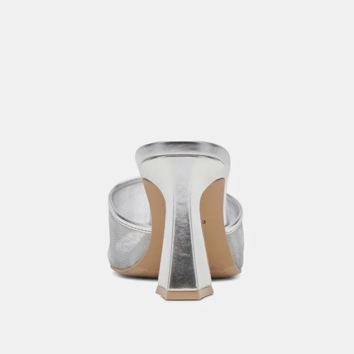 Heels Women Dolce Vita Narda Heels Silver Mesh