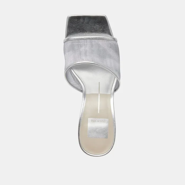 Heels Women Dolce Vita Narda Heels Silver Mesh