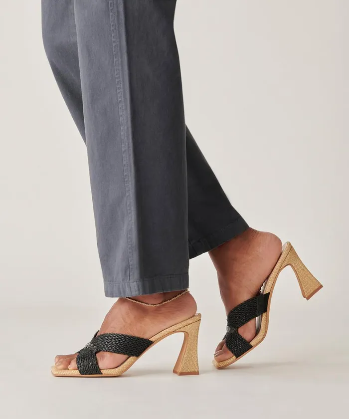 Heels Women Dolce Vita Nitro Heels Black Raffia